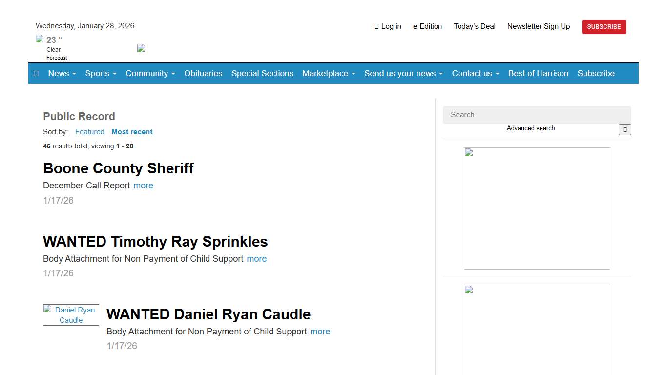 Public Record - Harrison Daily